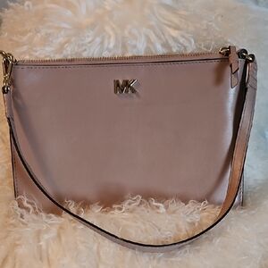 Michael Kors Pink Leather Crossbody Bag with Gold Hardware